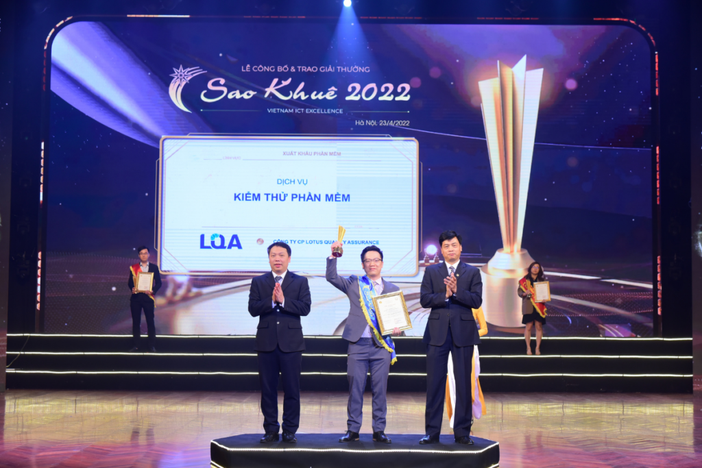 LQAがソフトウェアテストサービス分野で2022年Sao Khue賞を受賞した唯一の企業となる