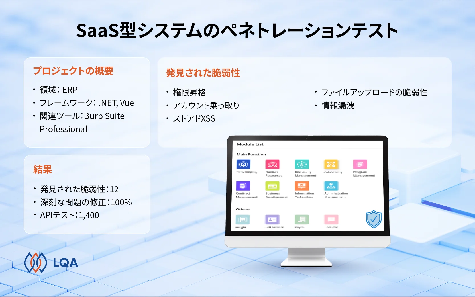 LQAの成功事例：SaaS型システムのペネトレーションテスト